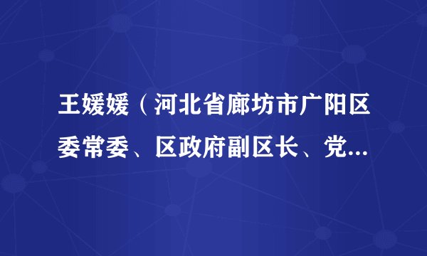 王媛媛（河北省廊坊市广阳区委常委、区政府副区长、党组副书记）