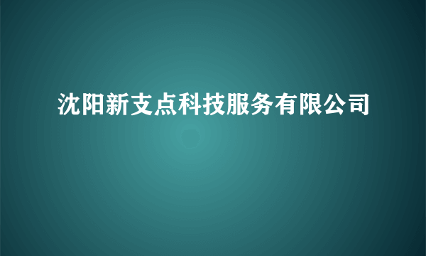 沈阳新支点科技服务有限公司