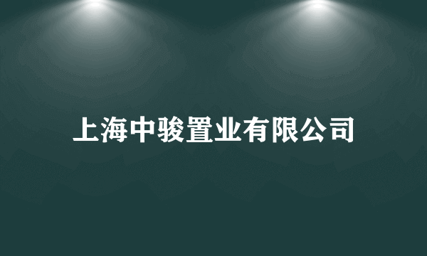 上海中骏置业有限公司