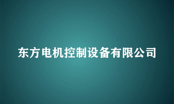 东方电机控制设备有限公司