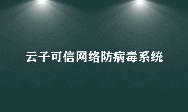 云子可信网络防病毒系统