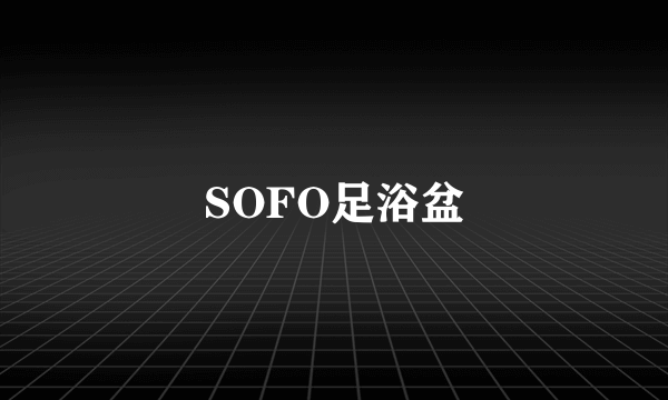 SOFO足浴盆