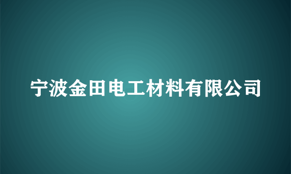 宁波金田电工材料有限公司