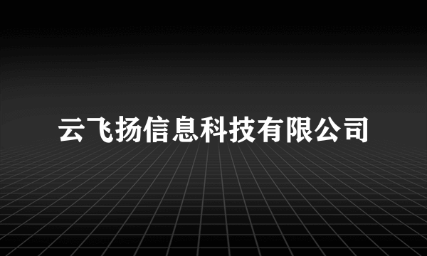 云飞扬信息科技有限公司