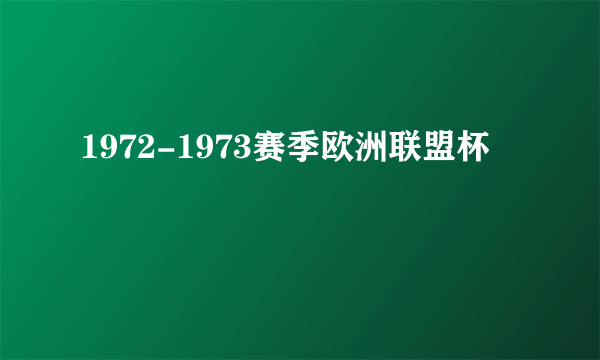 1972-1973赛季欧洲联盟杯