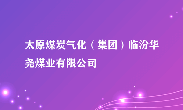 太原煤炭气化（集团）临汾华尧煤业有限公司