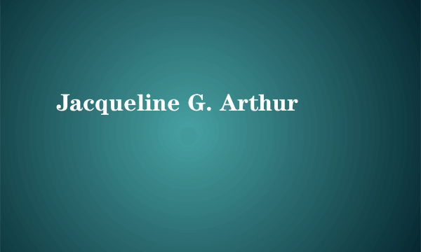 Jacqueline G. Arthur