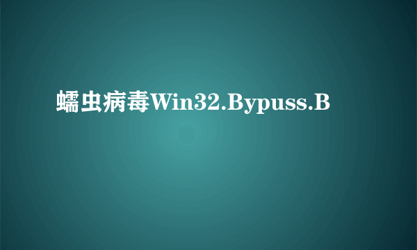 蠕虫病毒Win32.Bypuss.B