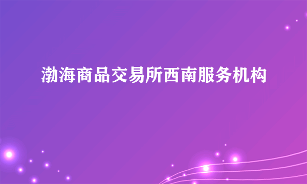 渤海商品交易所西南服务机构