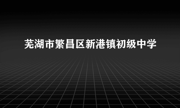 芜湖市繁昌区新港镇初级中学