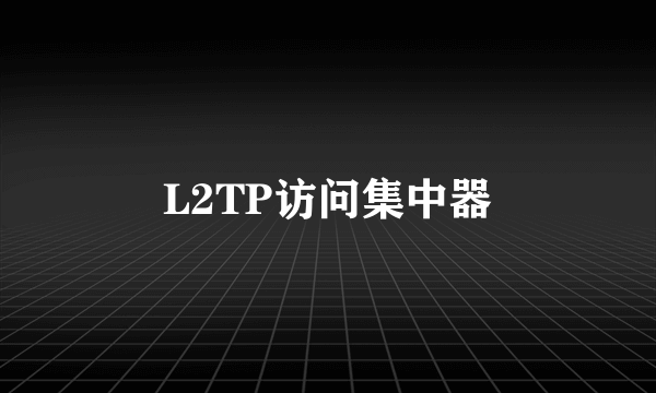 L2TP访问集中器