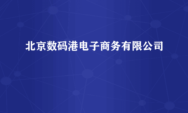 北京数码港电子商务有限公司