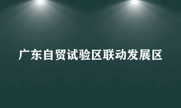 广东自贸试验区联动发展区