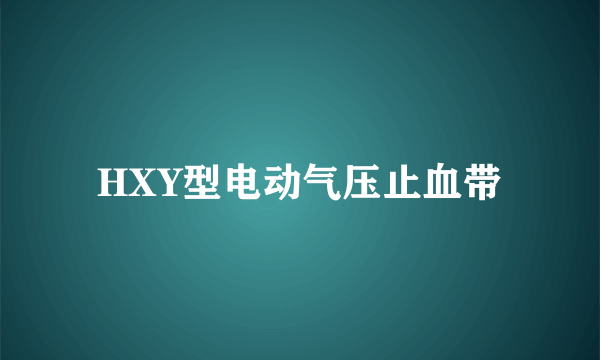 HXY型电动气压止血带