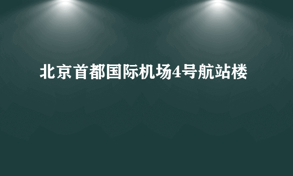 北京首都国际机场4号航站楼