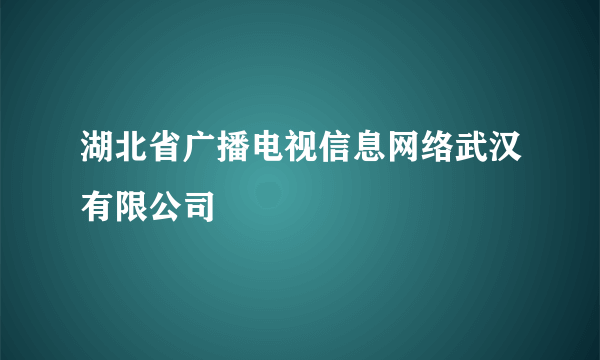 湖北省广播电视信息网络武汉有限公司