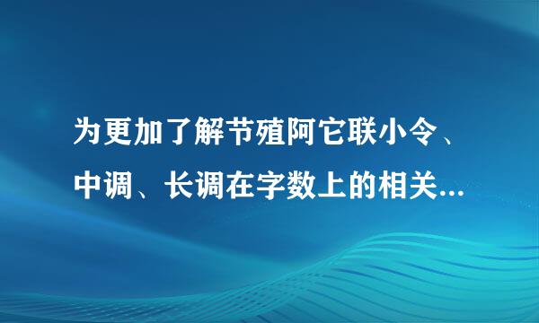 为更加了解节殖阿它联小令、中调、长调在字数上的相关规定，佳燕依照国文老师的推荐，到图书馆借《草堂诗余》这本书