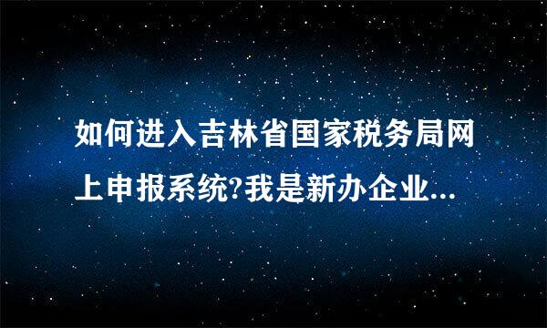 如何进入吉林省国家税务局网上申报系统?我是新办企业，想知道整个的操作流程