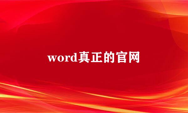 word真正的官网