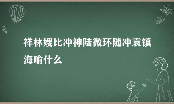 祥林嫂比冲神陆微环随冲袁镇海喻什么