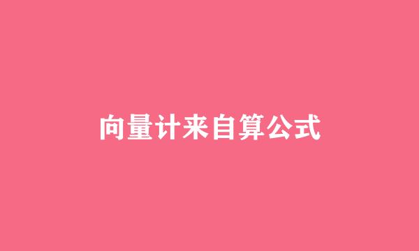 向量计来自算公式