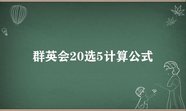 群英会20选5计算公式