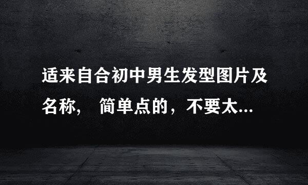 适来自合初中男生发型图片及名称, 简单点的，不要太长那那种。谢谢谢谢。（瓜子脸）