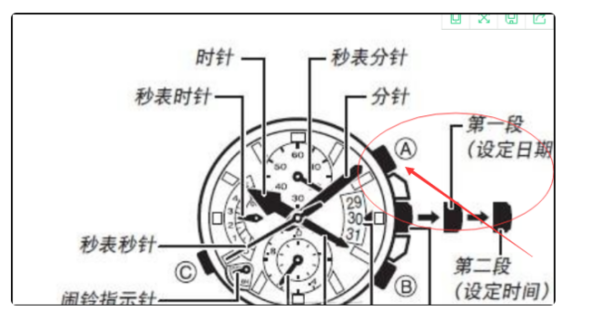 casi来自o baby-g手表怎因沙造决亲击行十额么调节时间的？