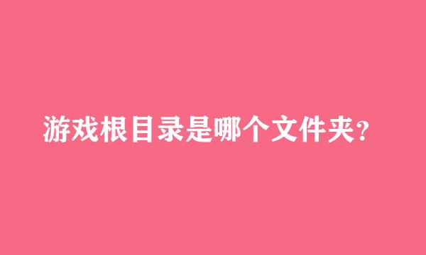 游戏根目录是哪个文件夹？