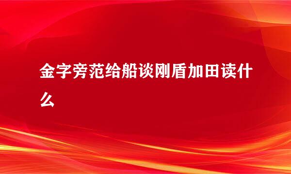 金字旁范给船谈刚盾加田读什么