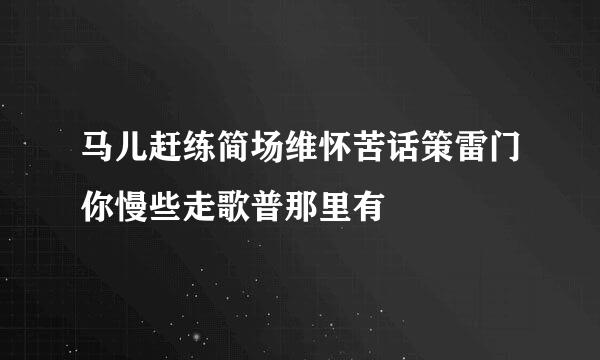 马儿赶练简场维怀苦话策雷门你慢些走歌普那里有