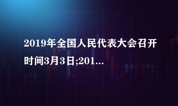 2019年全国人民代表大会召开时间3月3日;2019年中鲁支亮旧足数政营国人民政治协商会议召开时间3月5日。