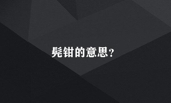 髡钳的意思？