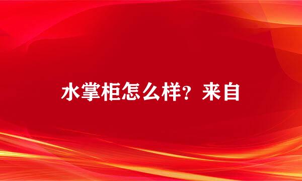 水掌柜怎么样？来自