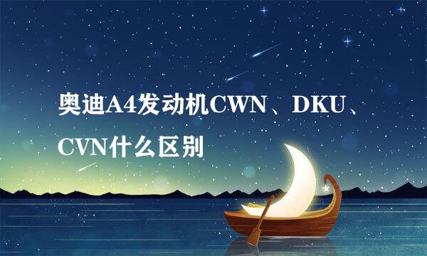 奥迪A4发动机CWN、DKU、CVN什么区别