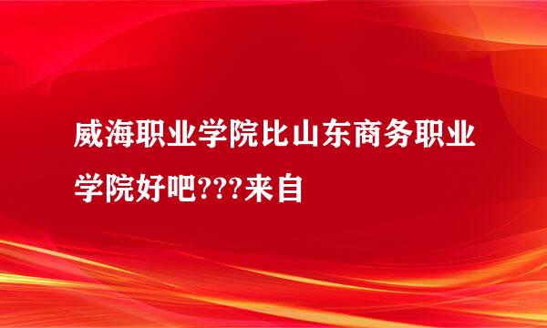 威海职业学院比山东商务职业学院好吧???来自