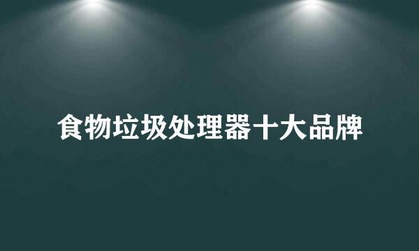 食物垃圾处理器十大品牌