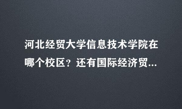 河北经贸大学信息技术学院在哪个校区？还有国际经济贸易专业的又在哪个校区？