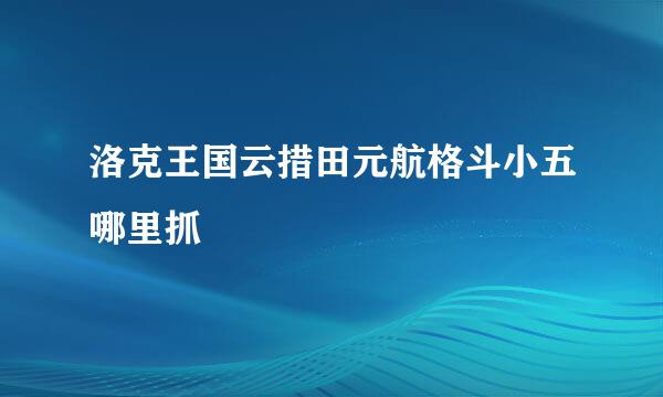 洛克王国云措田元航格斗小五哪里抓