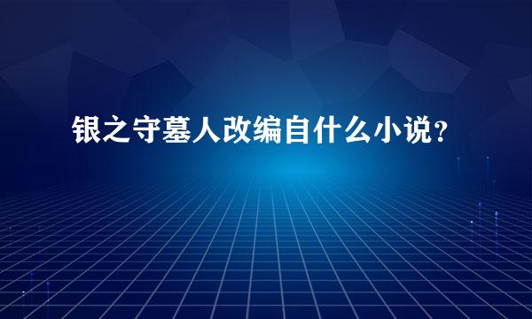 银之守墓人改编自什么小说？