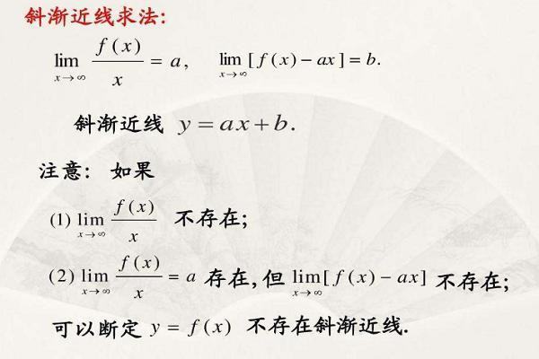 高数斜渐近线方程公式是什么？