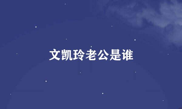 文凯玲老公是谁