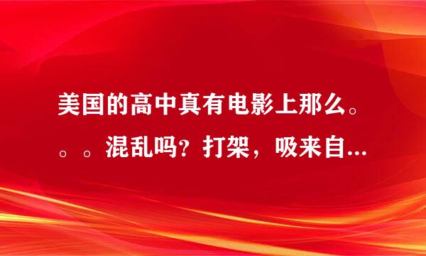 美国的高中真有电影上那么。。。混乱吗？打架，吸来自毒，男女生交往随意等等？