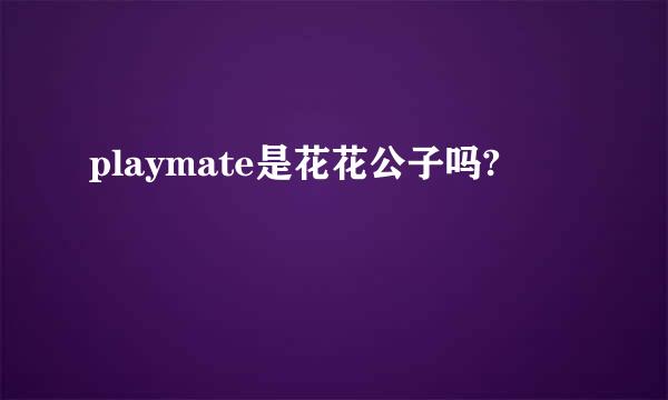 playmate是花花公子吗?