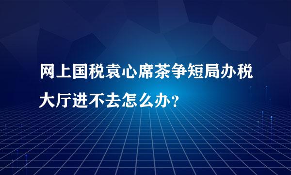 网上国税袁心席茶争短局办税大厅进不去怎么办？