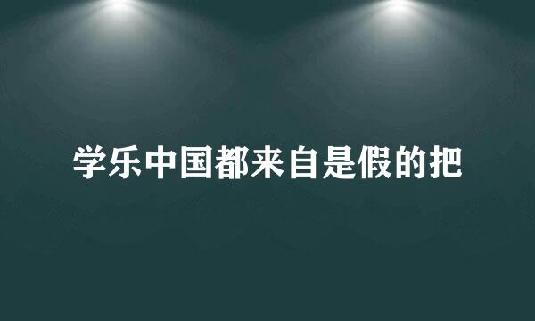 学乐中国都来自是假的把