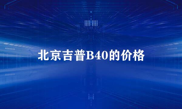 北京吉普B40的价格