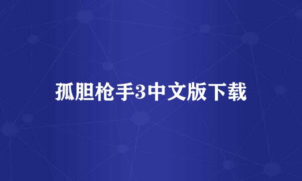 孤胆枪手3中文版下载