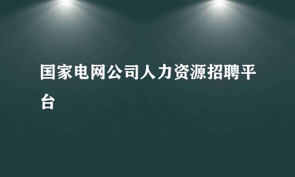 国家电网公司人力资源招聘平台