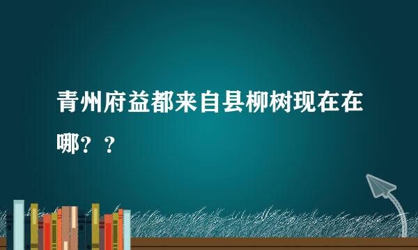 青州府益都来自县柳树现在在哪？？